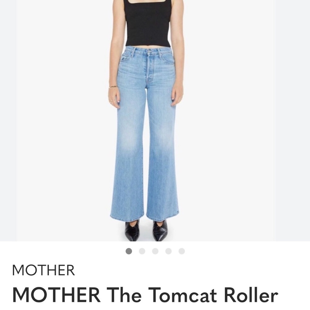 New MOTHER Light Blue Flare Wide leg Jeans